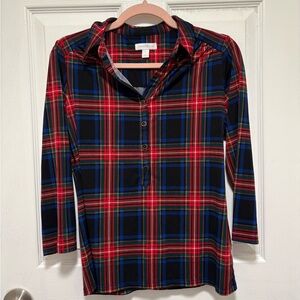 Charter Club Multicolor Plaid Shirt